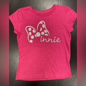 Minnie Mouse Girls Tee Pink Size 7/8 Medium Disney